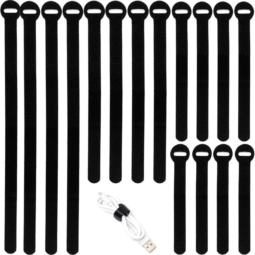 150PCS Reusable Cable Ties - 4+6+8+10inch Multi-Purpose Cable management Hook &